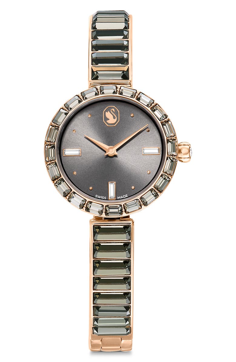 Swarovski Matrix Bracelet Watch, 25mm, Main, color, Grey