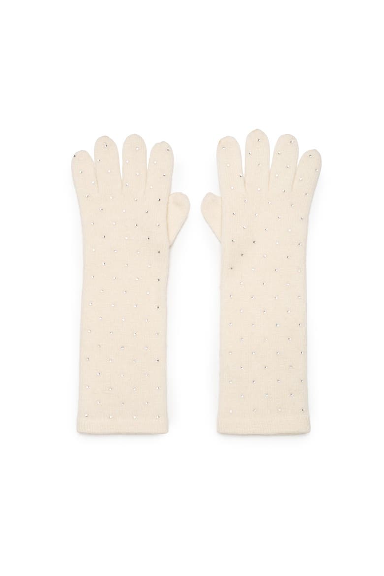 Coco Crystal Gloves, Main, color, white