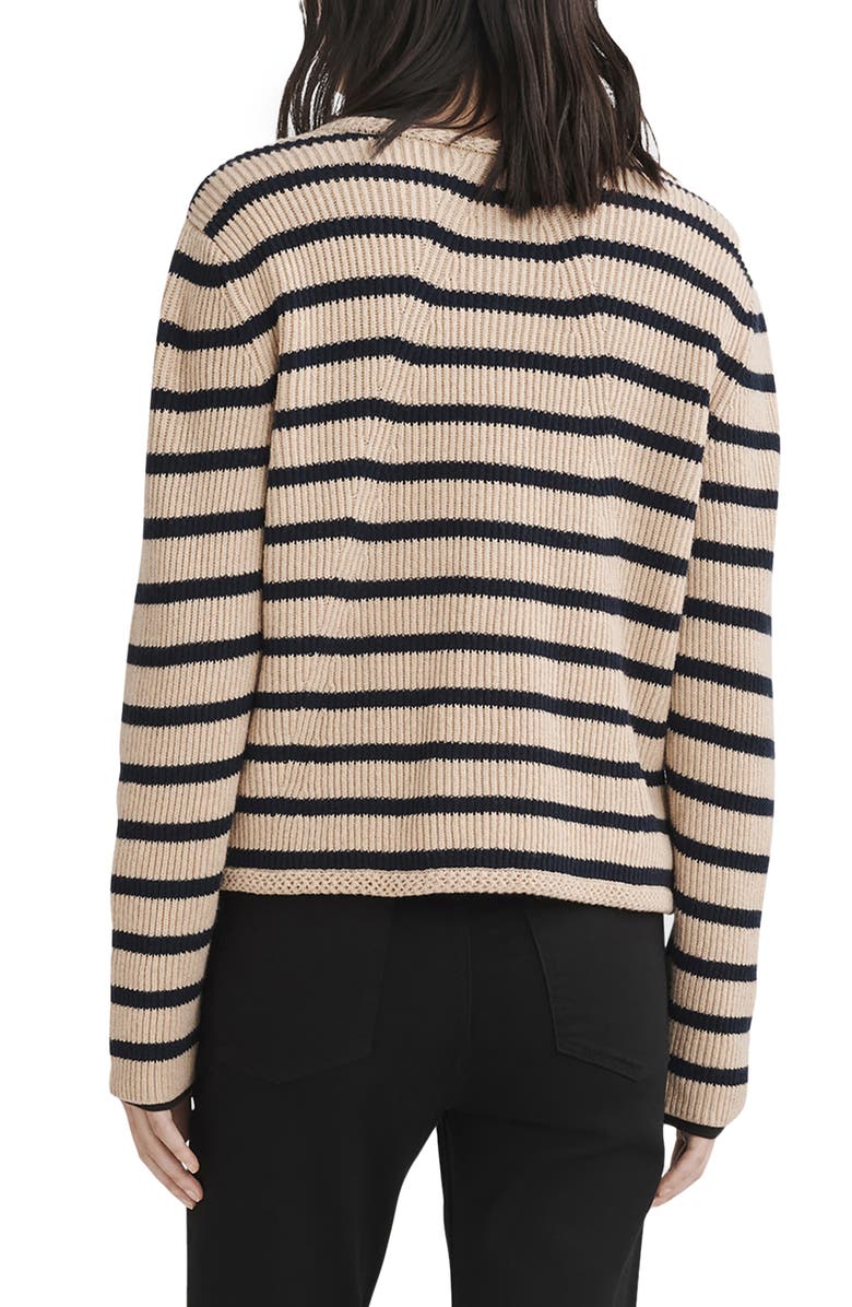 rag & bone Nancy Stripe Wool Blend Cardigan, Alternate, color, 