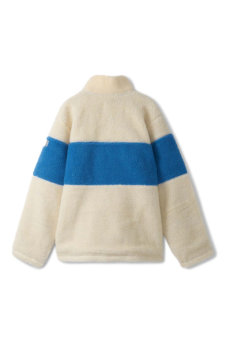 Kids' Colorblock Fleece Zip Jacket, Alternate, color, WHITE SMOKE
