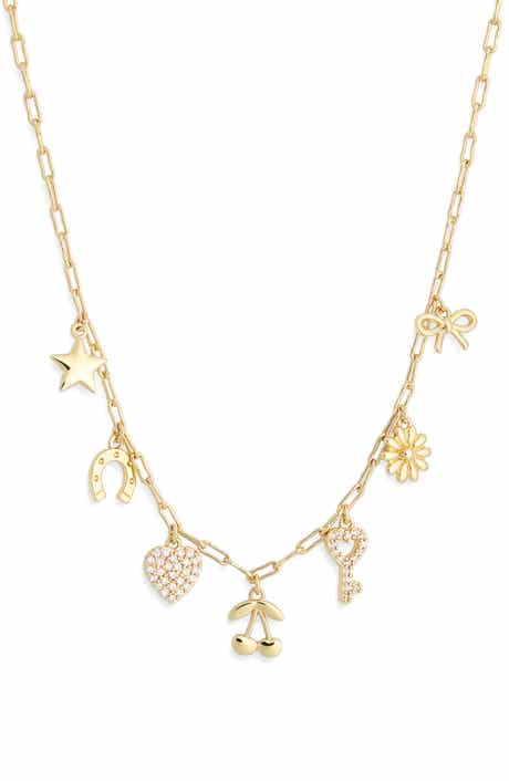 NORDSTROM RACK Cubic Zirconia Multicharm Necklace