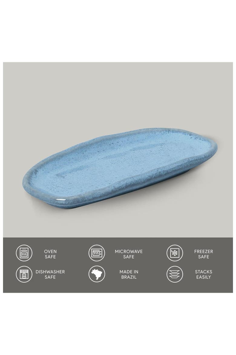Shallow Organic Oval Platter Mini Set of 4, Alternate, color, Breeze
