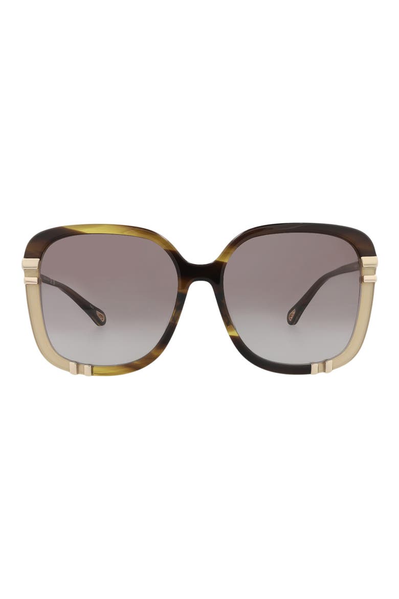 59mm Square Sunglasses, Main, color, HAVANA HAVANA BROWN