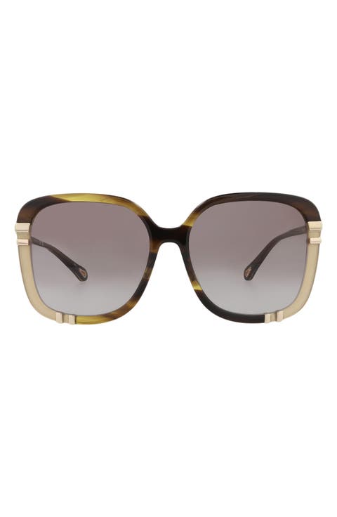 59mm Square Sunglasses