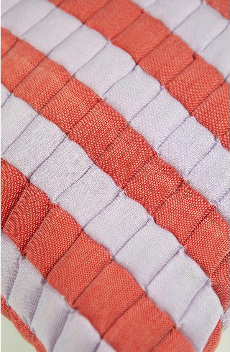 Archive New York Quilted Sujani Striped Throw Pillow, Alternate, color, Red