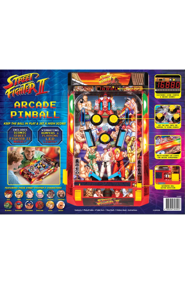 Street Fighter Arcade Pinball Premium Series Tabletop Game, Alternate, color, Multicolored