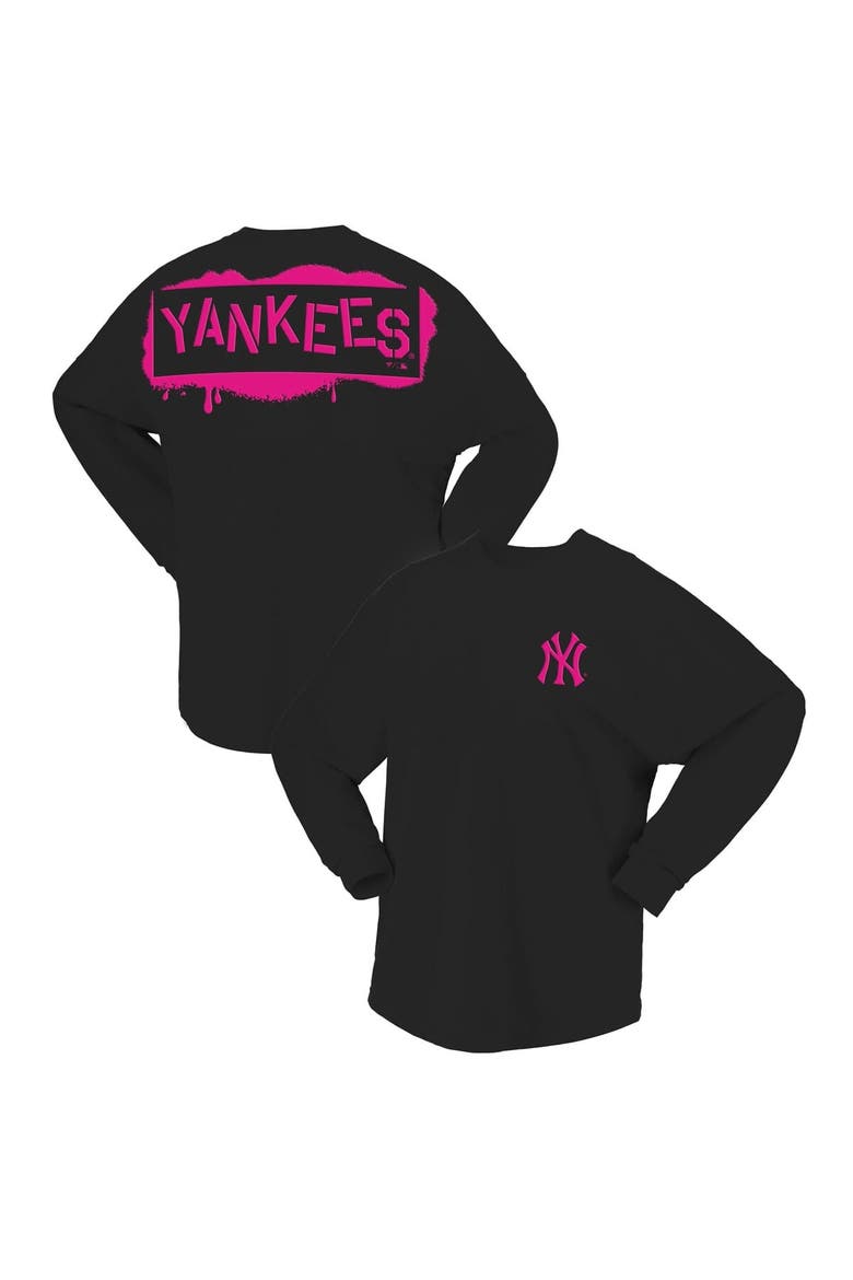 Women's Fanatics  Black New York Yankees Neon Jersey Long Sleeve T-Shirt, Alternate, color, Black