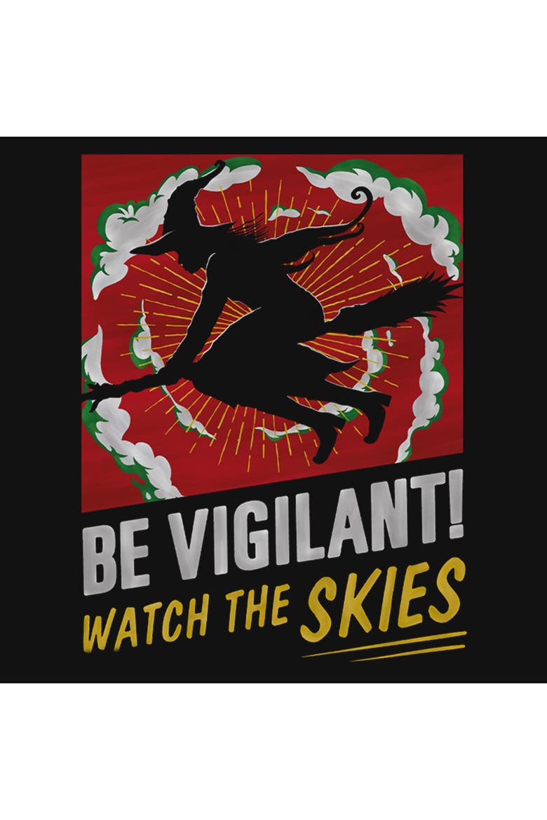 Girls' Elphaba Watch the Skies Graphic Short Sleeve T-Shirt, Alternate, color, Black