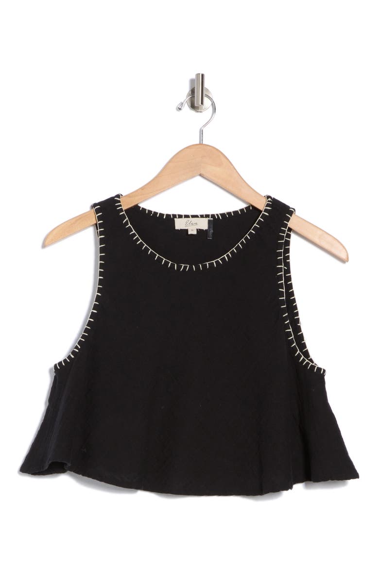 Flowy Cotton Cover-Up Tank, Alternate, color, BLACK