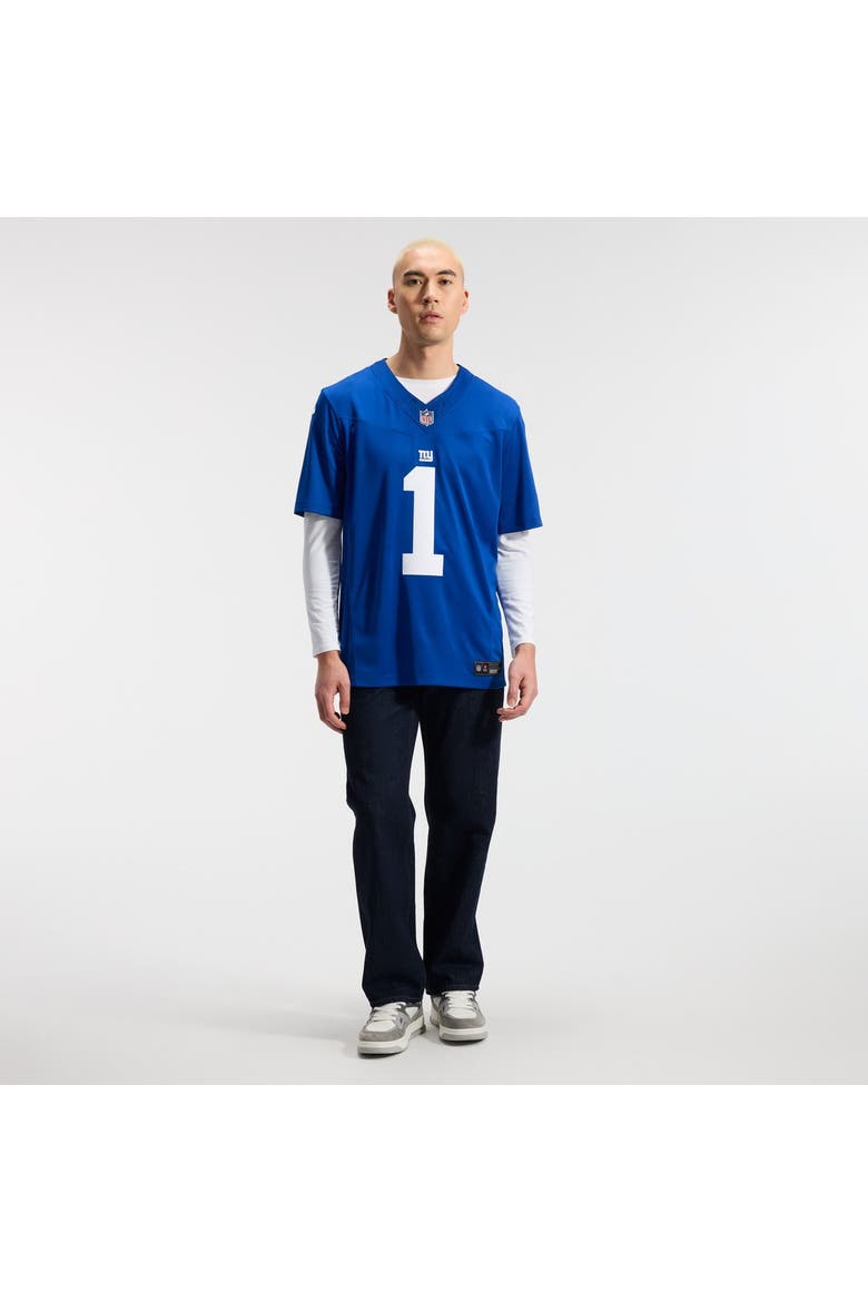 Men's Nike Malik Nabers Royal New York Giants Team Vapor F.U.S.E. Stitched Limited Jersey, Alternate, color, Royal