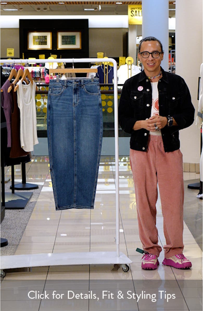 Side Slit Denim Maxi Skirt, sales video thumbnail