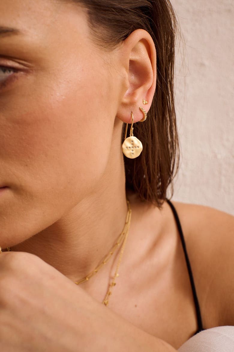 Halcyon Small Earrings, Alternate, color, Yellow Gold