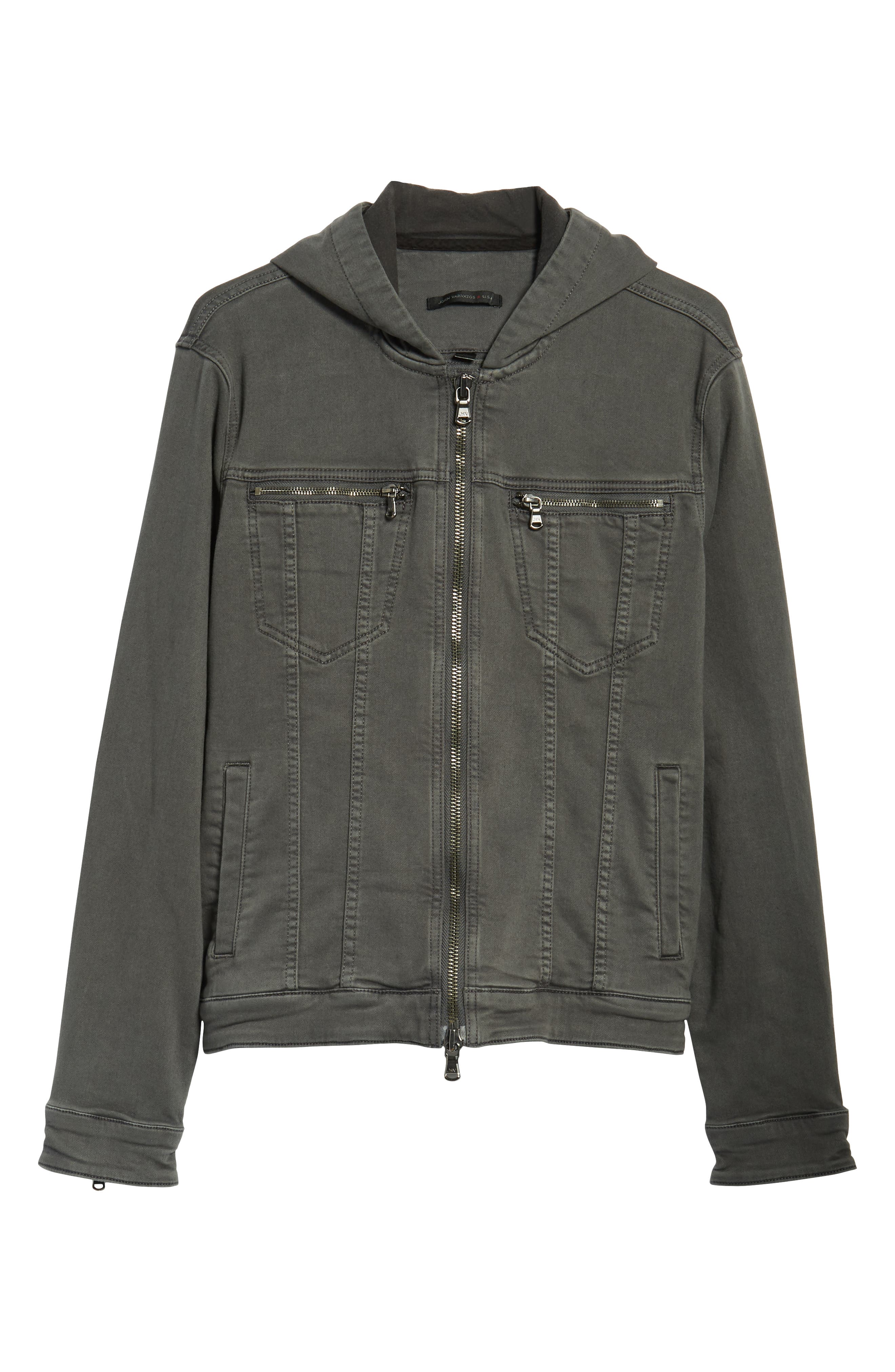 John Varvatos Hooded Denim Jacket — фото 6