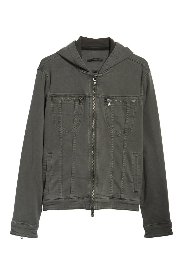 Hooded Denim Jacket, Alternate, color, SHARK GREY