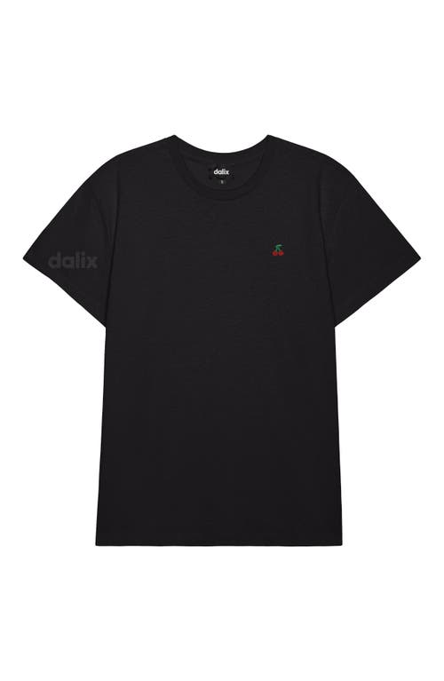 Dalix Womens Lil Cherry Lightweight Everyday Tee In Black