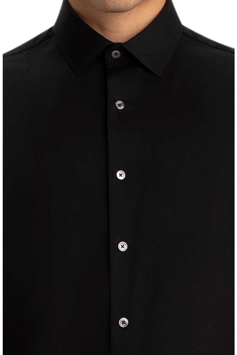 Miles OoohCotton® Short Sleeve Button-Up Shirt, Alternate, color, BLACK