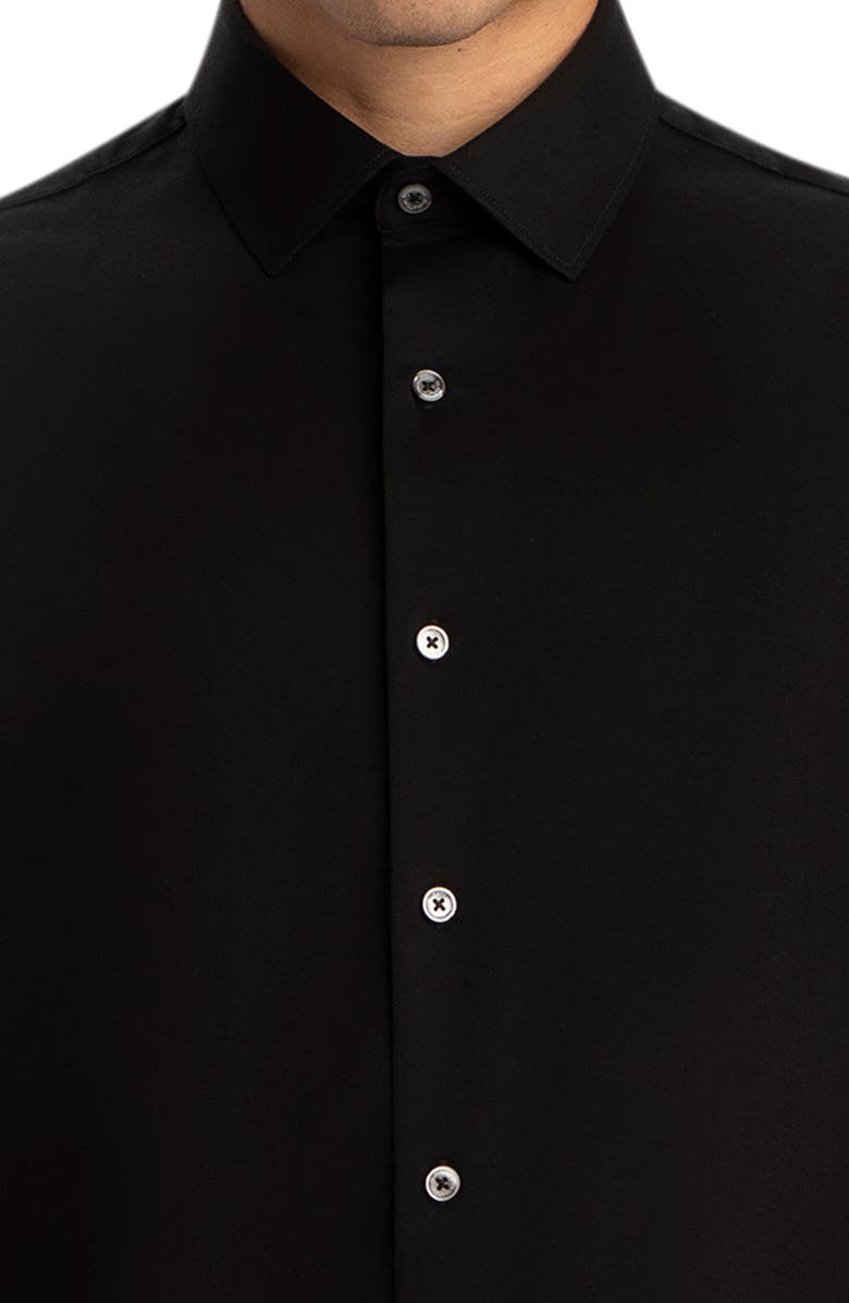 Bugatchi Miles OoohCotton<sup>®</sup> Short Sleeve Button-Up Shirt, Alternate, color,