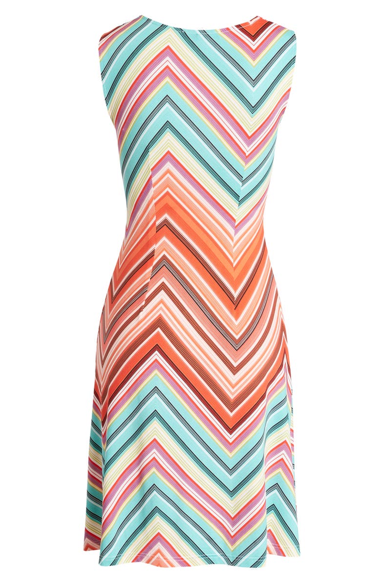 Ilse Jacobsen Chevron Twist Front Sleeveless Dress, Alternate, color,