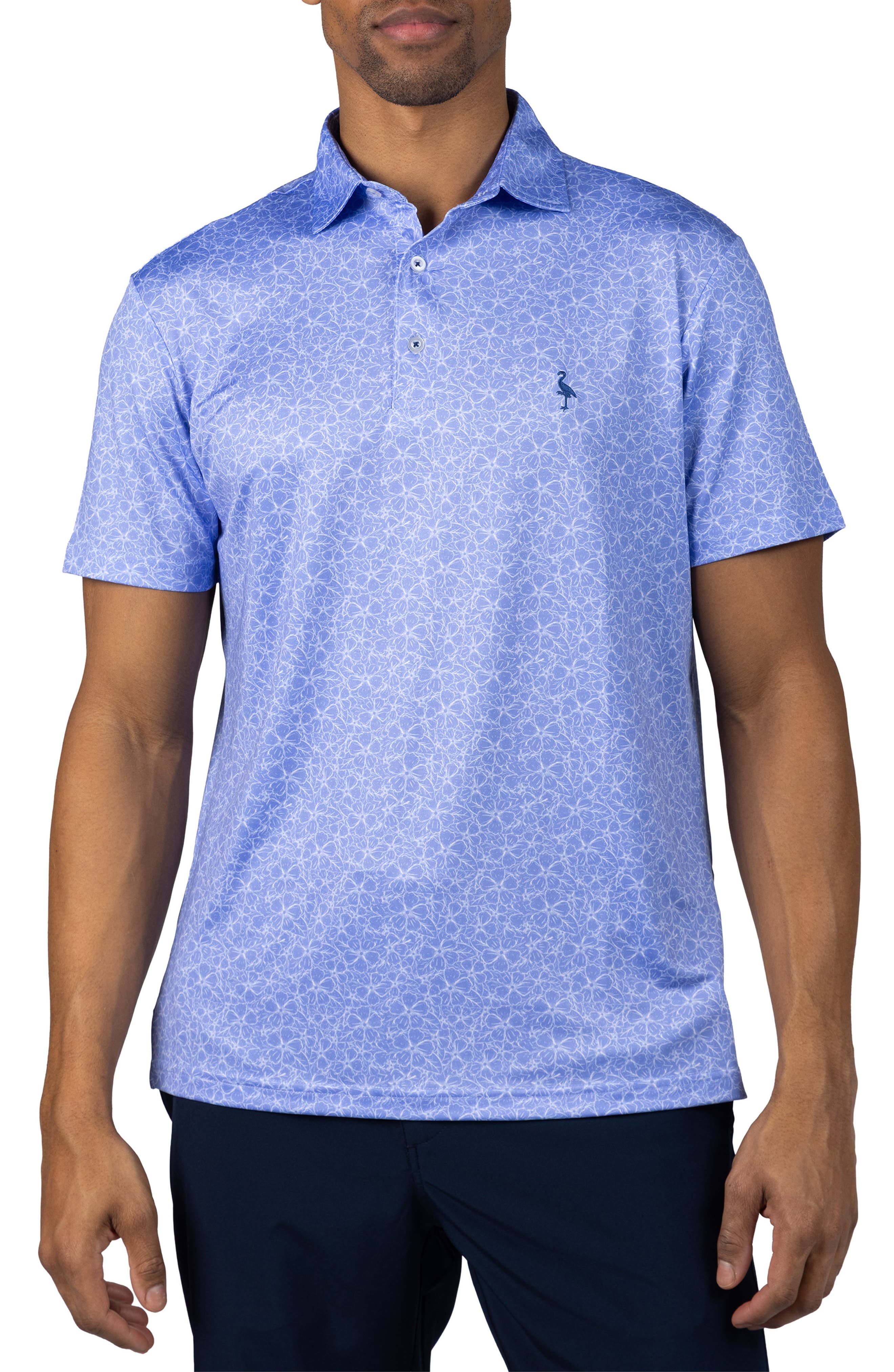 TailorByrd Floral Performance Polo