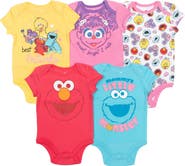 Sesame Street® 5-Pack One Piece Short Sleeve Bodysuits