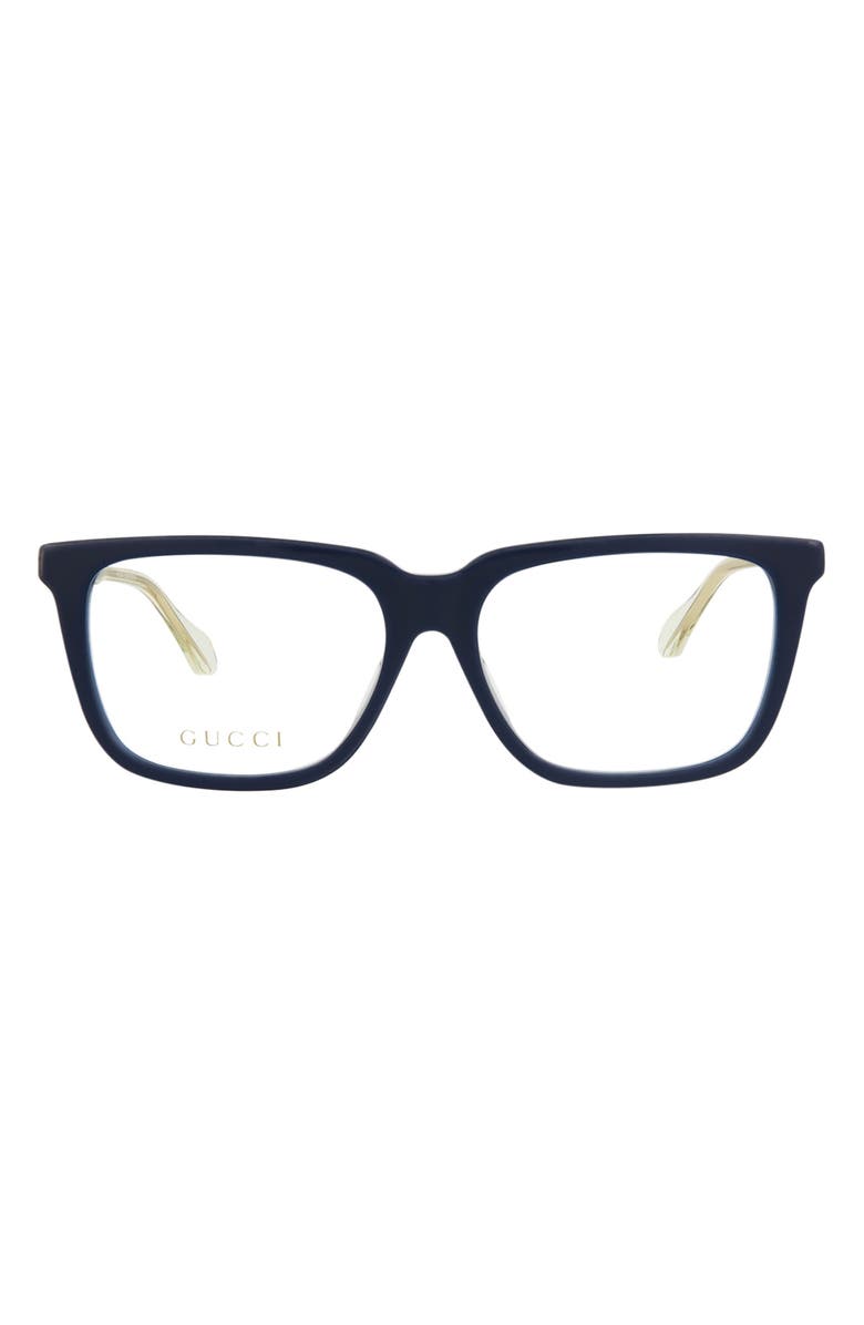 Gucci Core 55mm Square Optical Glasses, Main, color,