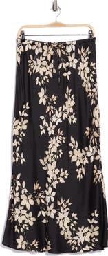 Bella Dahl Floral Print Bias Cut Maxi Skirt