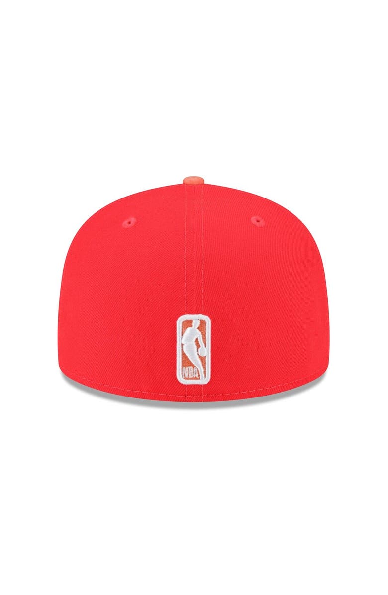 New Era Men's New Era Red/Peach Toronto Raptors Tonal 59FIFTY Fitted Hat, Alternate, color, 