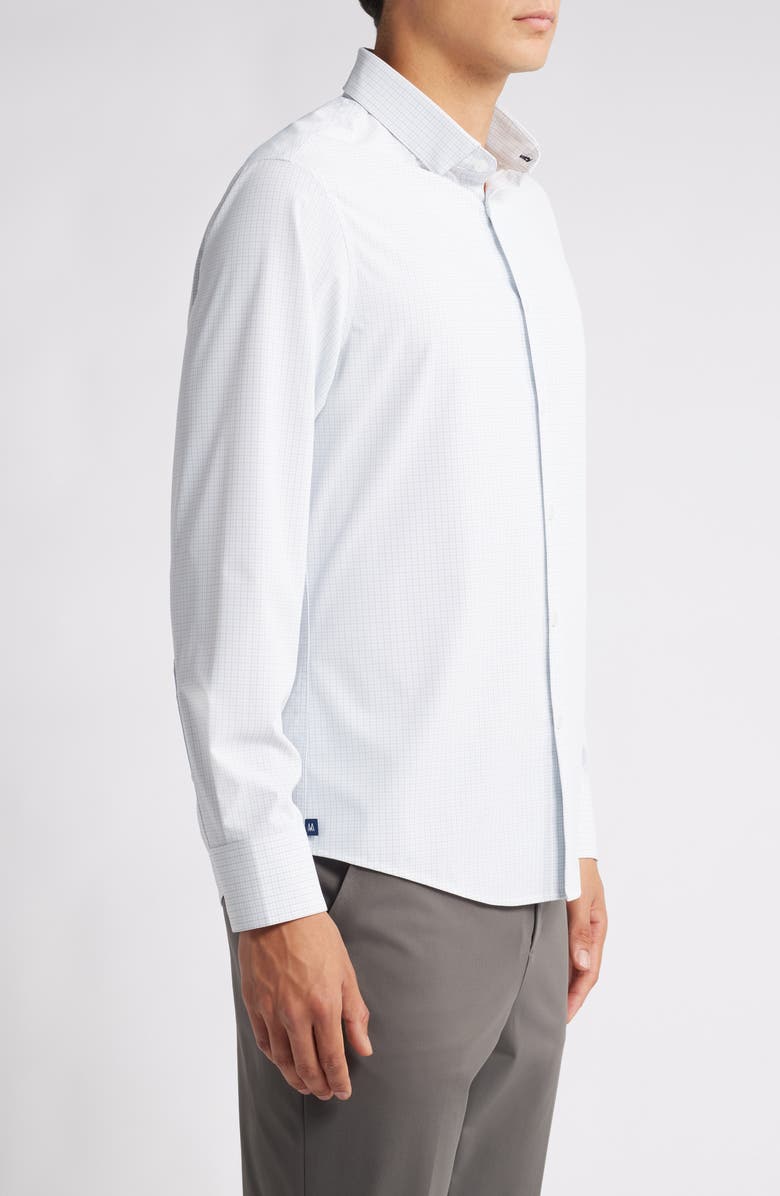 Mizzen+Main Leeward Trim Fit No Tuck Check Performance Button-Up Shirt, Alternate, color,
