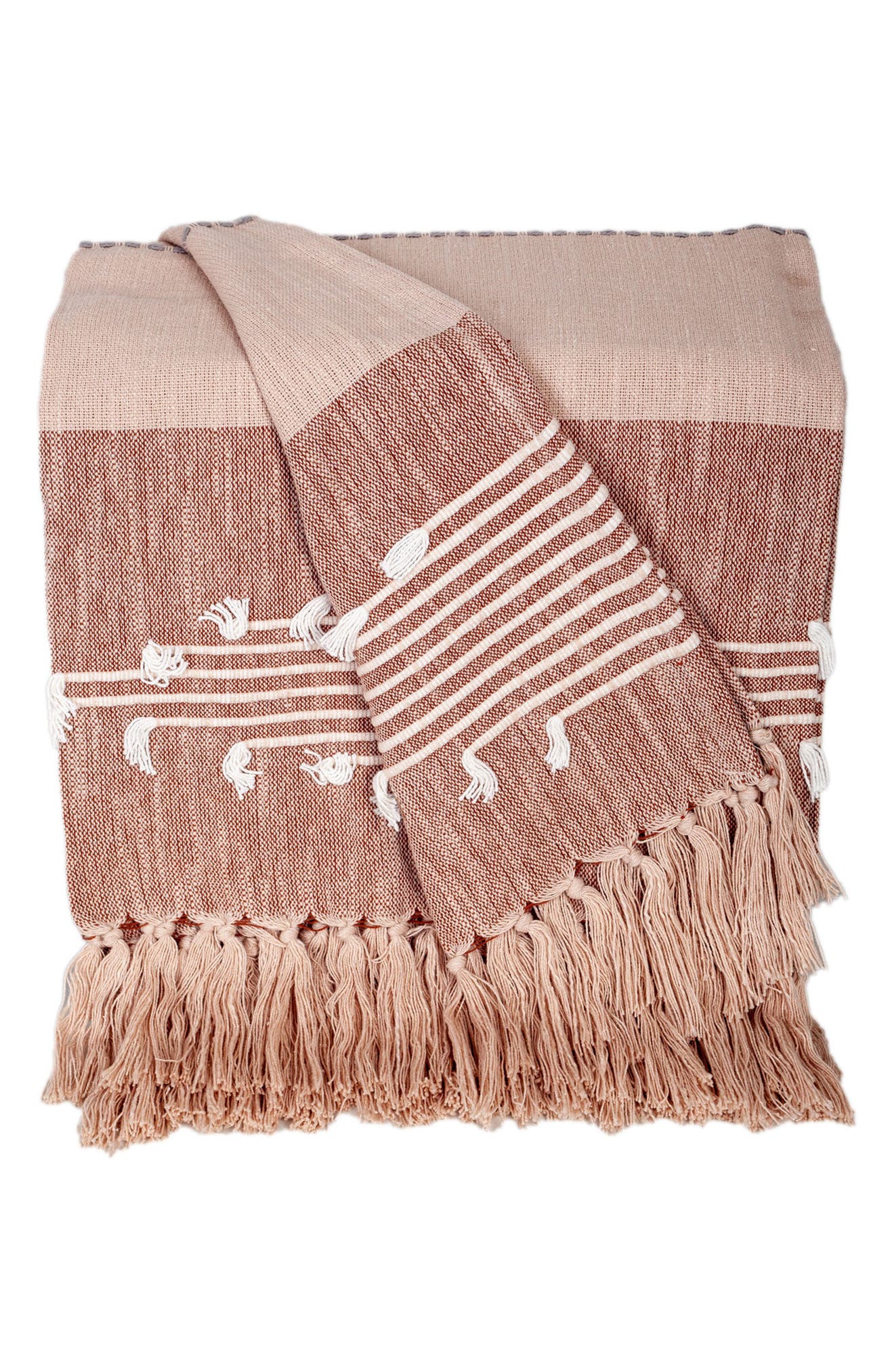 PARKLAND COLLECTION Adonia Fringe Throw Blanket