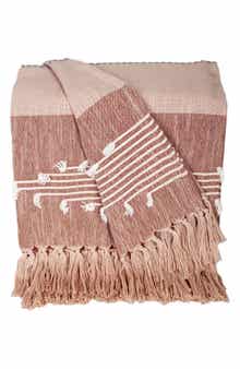 PARKLAND COLLECTION Adonia Fringe Throw Blanket