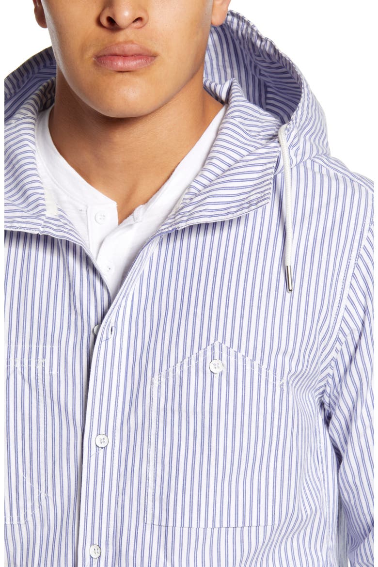 Langston Short Sleeve Button-Up Camp Shirt, Alternate, color, LIGHT BLUE STRIPE