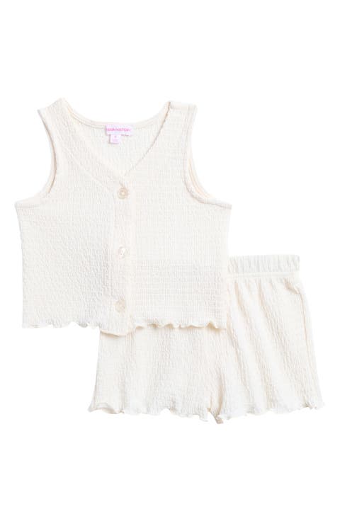 Kids' Crinkle Gauze Vest & Shorts Set (Toddler & Little Kid)