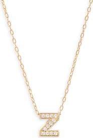 Nordstrom Pavé Cubic Zirconia Initial Necklace