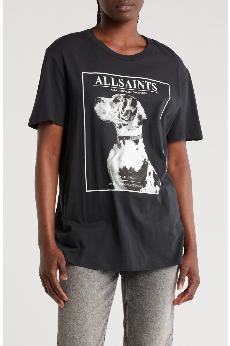 Storm Cotton Graphic Boyfriend T-Shirt, Main, color, BLACK