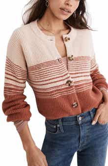 Madewell Ciara Stripe Cotton Blend Cardigan