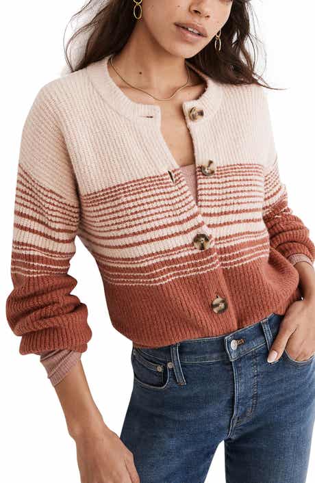Madewell Ciara Stripe Cotton Blend Cardigan