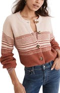 Madewell Ciara Stripe Cotton Blend Cardigan