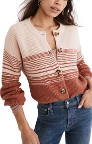 Madewell Ciara Stripe Cotton Blend Cardigan