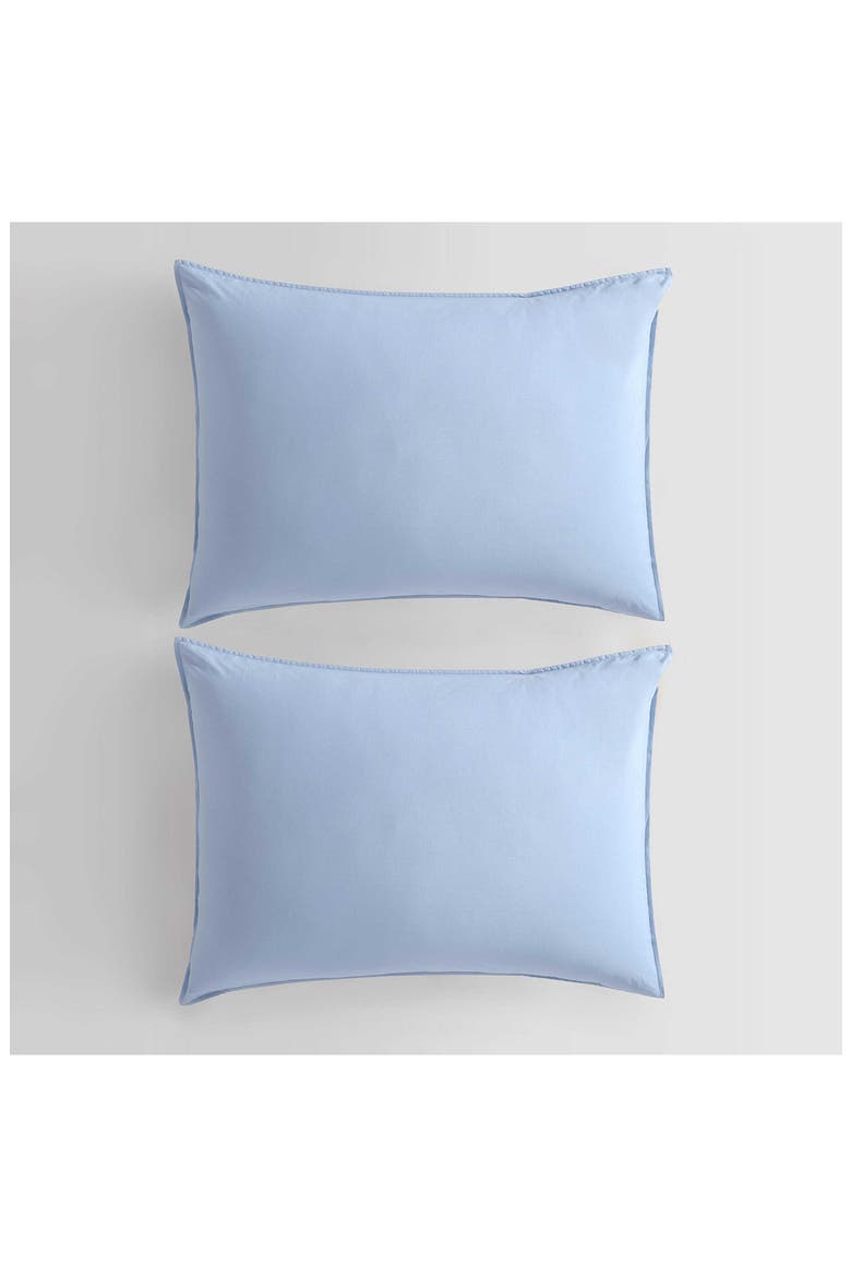 Washed Percale Comforter & Sham Set, Alternate, color, CHAMBRAY BLUE
