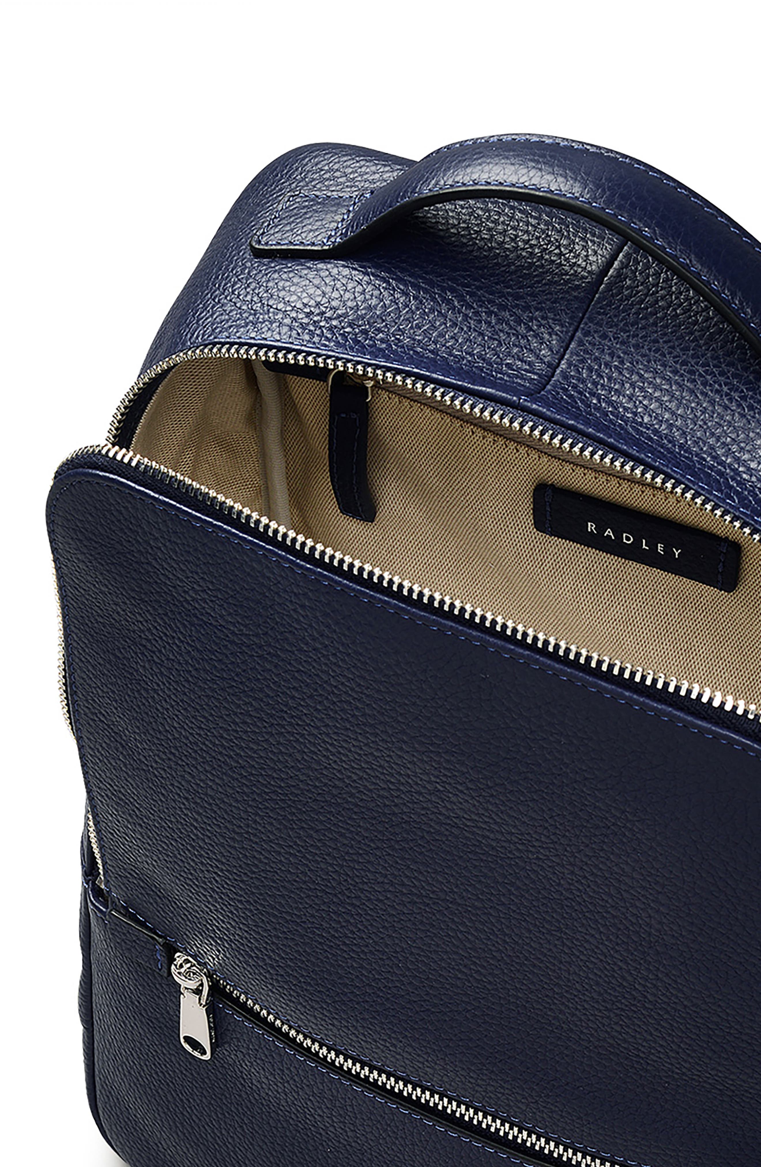 Radley Sunny Dene Leather Backpack, Alternate, color, Evenfall