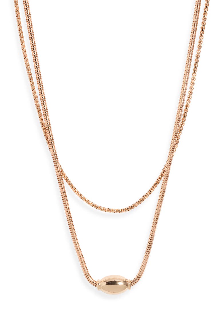 Orb Layered Chain Necklace, Main, color, GOLD