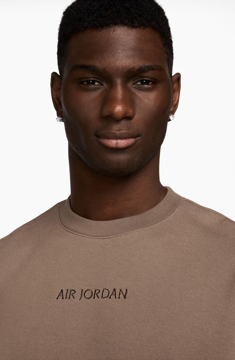 Jordan Wordmark Cotton Fleece Crewneck Sweatshirt, Alternate, color, 