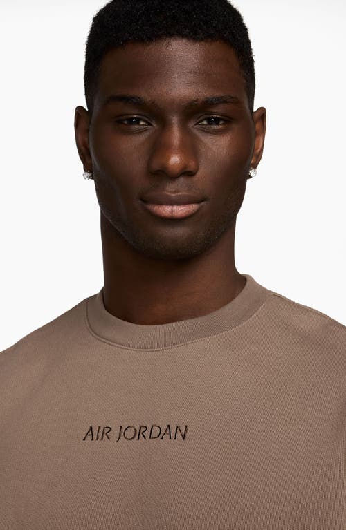JORDAN JORDAN WORDMARK COTTON FLEECE CREWNECK SWEATSHIRT