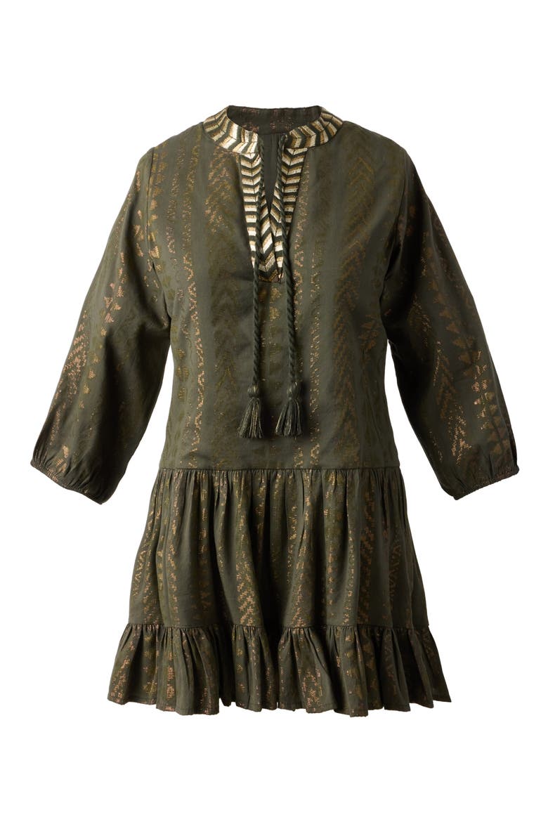 Metallic Jacquard Cover-Up Dress, Alternate, color, NORI