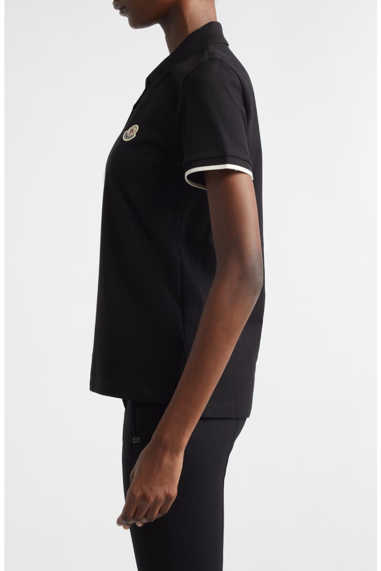 Logo Cotton Piqué Polo, Alternate, color, BLACK