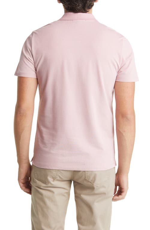 Robert Barakett Farnsworth Short Sleeve V-neck Piqué Polo In Pink
