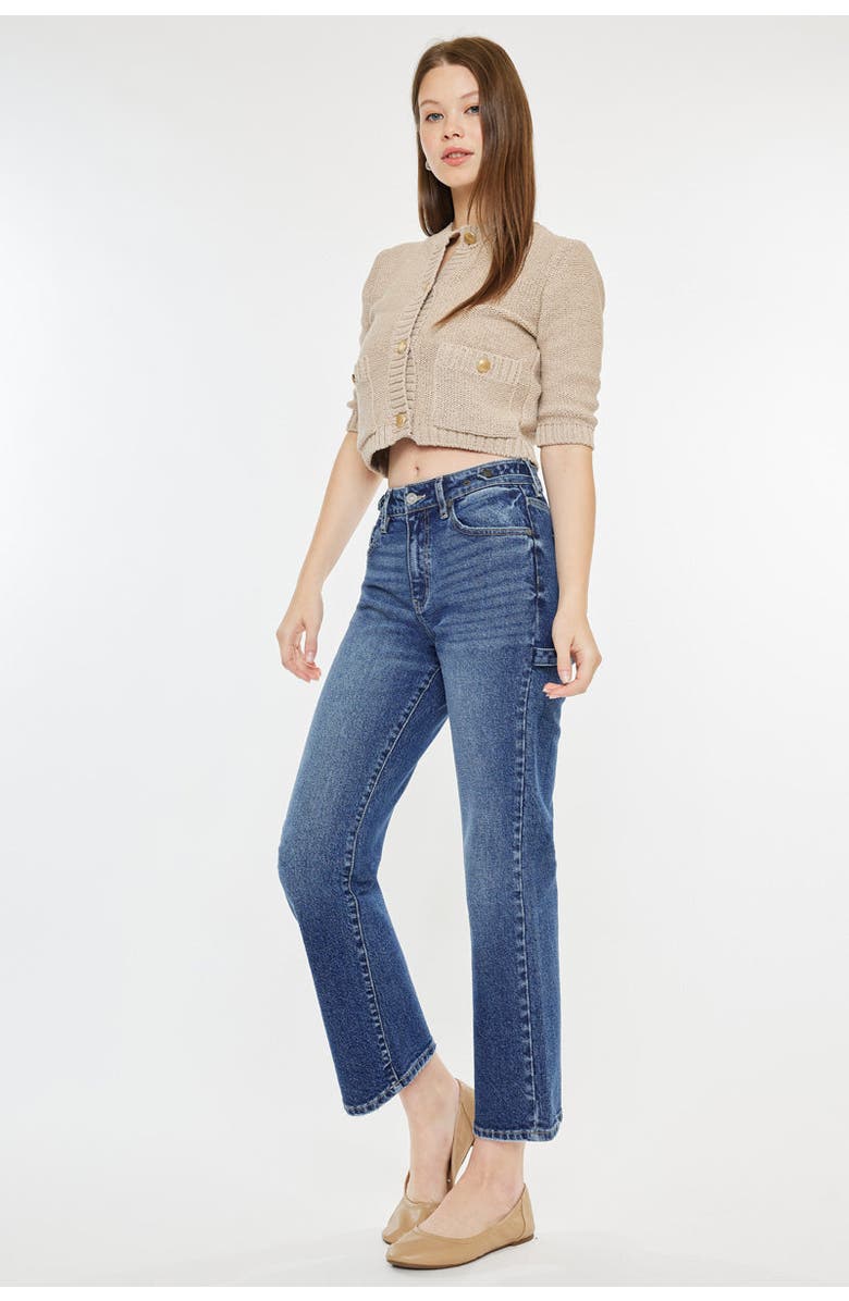 KanCan Ashley High Rise True Straight Jeans, Alternate, color, Tan Wash