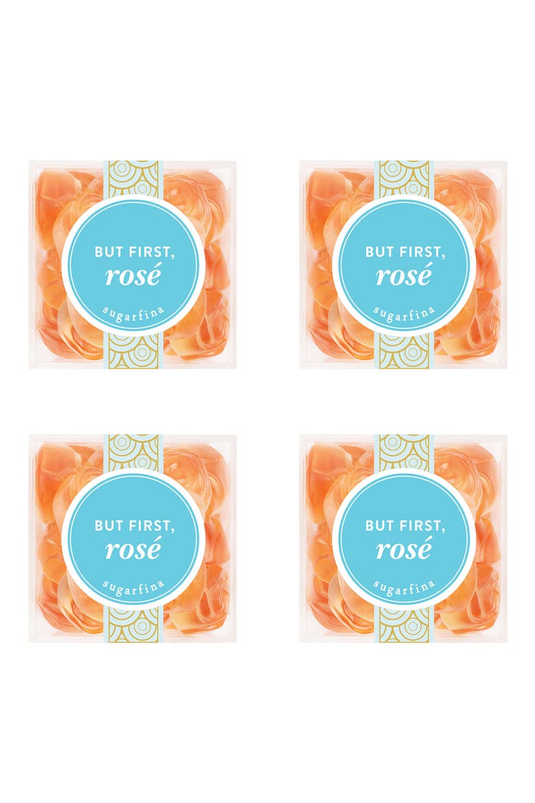 But First, Rosé Set of 4 Candy Cubes, Main, color, BLUE