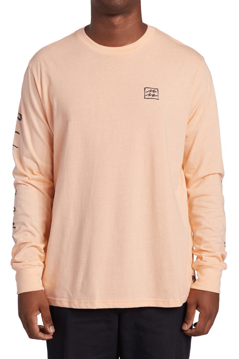 Men's Unite Long Sleeve Logo Graphic Tee, Main, color, LIGHT PEACH