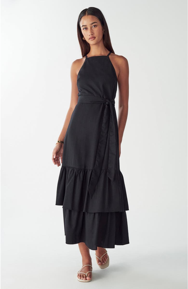 WILLA Lou Tiered Dress, Alternate, color, Black